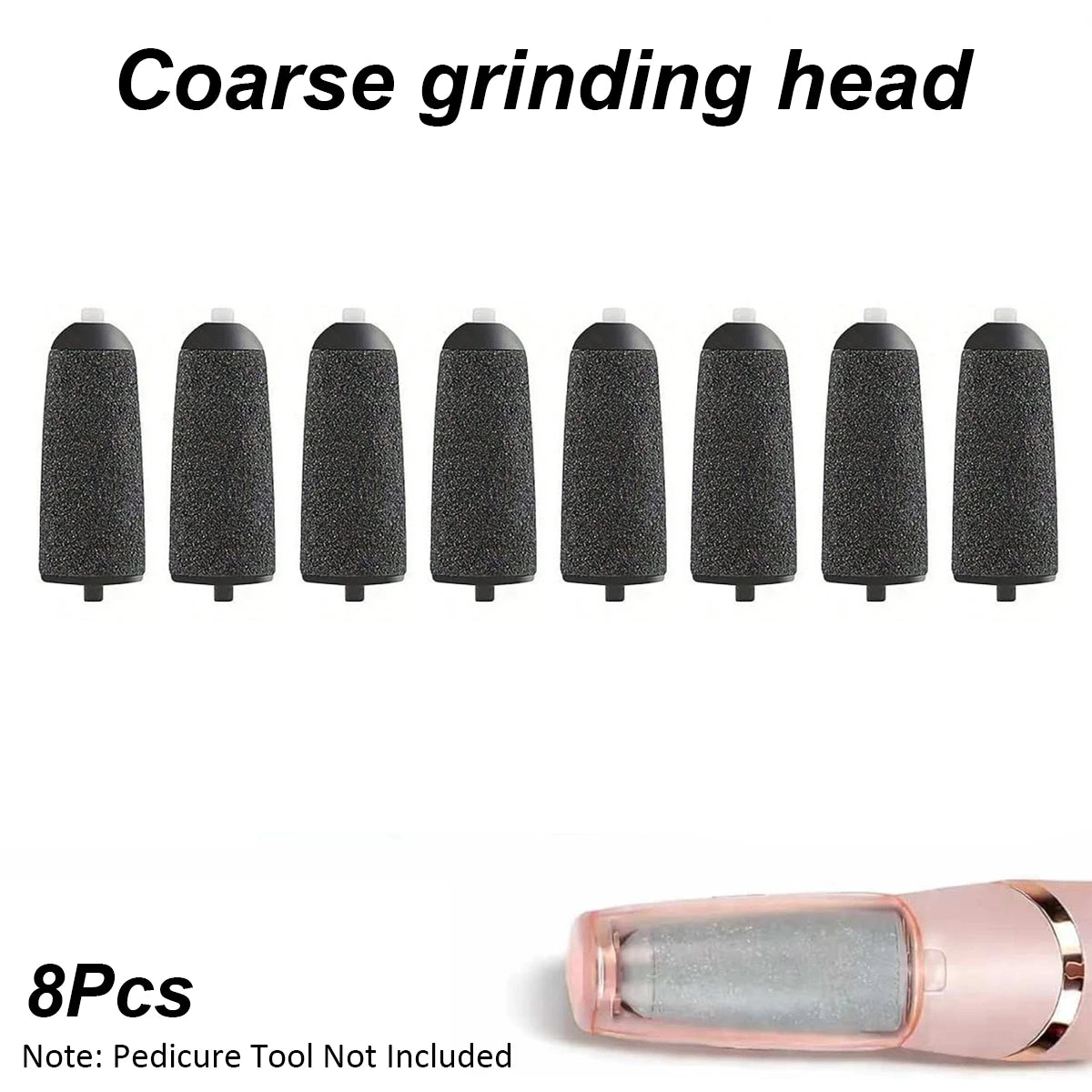 12-Pack Replacement Grinding Wheels, Suitable for Finishing Touch Flawless Pedi Electric Pedicure Tool Replacement Grinding Heads, (No. 6 Coarse Grinding Wheel + No. 6 Fine Grinding Wheel)